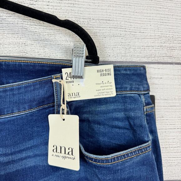 A New Approach Plus Size High Rise Distressed Skinny Jeggings Size 24W - Picture 6 of 9